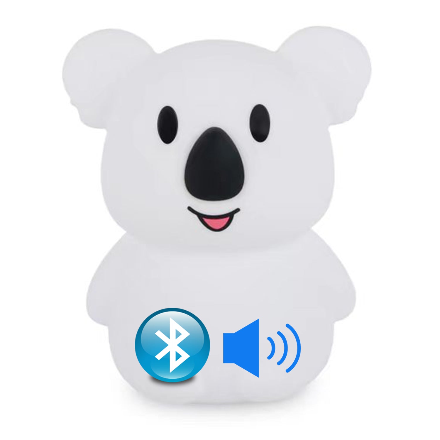 HOME.X 2 in 1 Nursery Night Light & Bluetooth Speaker Lullaby Music Player –Dimmable Color Silicone Koala Bedside Lamp