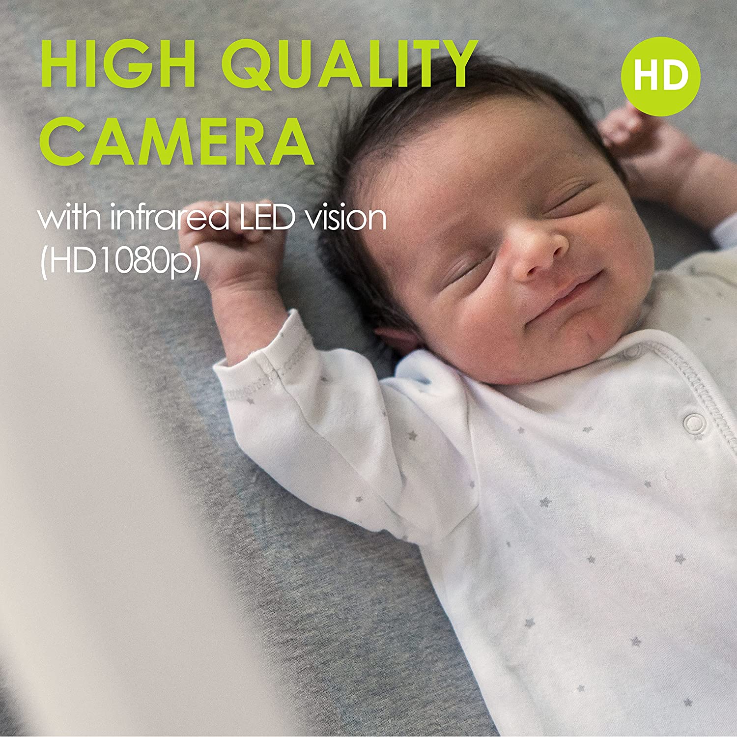 bbluv - Viyu: Smart WIFI Camera Baby monitor HD1080P, 2 Way Talk, mobile APP, Thermo & Humidity Night Vision